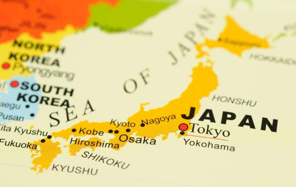 日本語教師の活躍フィールドのイメージとしての日本地図